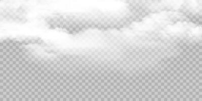 Grey realistic border of fog, smog special effect vector