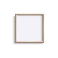 Blank square wood frame with white paper vector