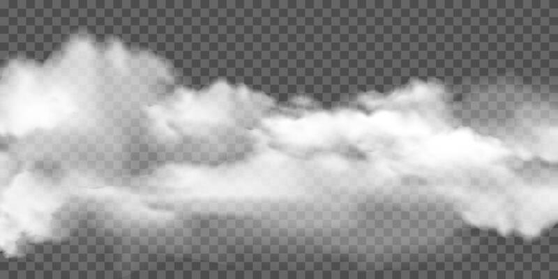 White realistic fog or smoke isolated special effect