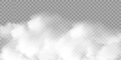 Realistic texture of white fog, smog,cloudiness special effect vector