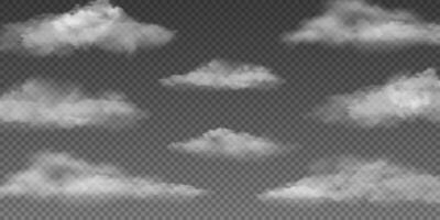 Cloudy, realistic cloudscape vector
