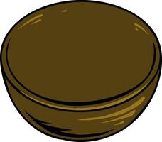 Illustration of an Empty Brown Bowl vector