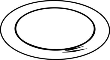 Illustration of a White Empty Plate vector