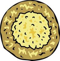 Kerak Telor Indonesian Food Local Illustration vector