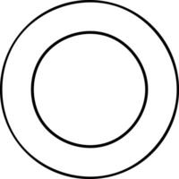 Minimalist Graphic of an Empty White Plate vector
