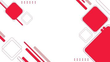 Abstract geometric background with red squares design vector
