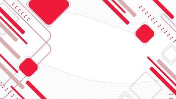 Abstract Red and White Geometric Background Design vector