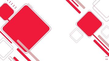Abstract geometric red and white background design vector