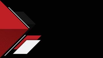 Abstract geometric design with red and black shapes vector