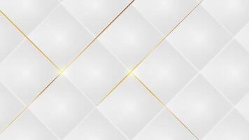 Elegant White Tiles With Golden Lines Abstract vector