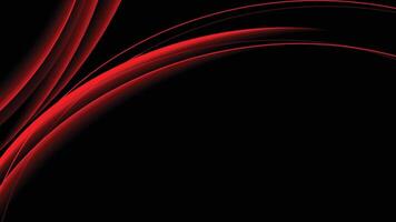 Dynamic Red and Black Abstract Curve Design vector