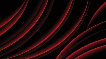 Dynamic red and black lines on a dark backdrop. vector