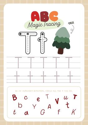 Colorful Kawaii ABC Tracing Practice Page for kids fun learning perfect for preschool and kindergarten to practice handwriting and letter recognition