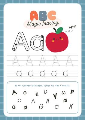 Kawaii Letter Tracing Worksheet for kids fun learning perfect for preschool and kindergarten to practice handwriting and letter recognition