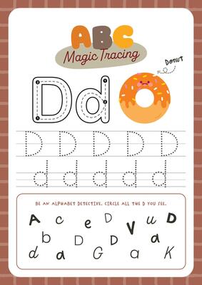 Joyful Printable Worksheet for Kawaii Letter Tracing for kids fun learning perfect for preschool and kindergarten to practice handwriting and letter recognition