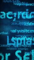 A computer screen with many words on it video