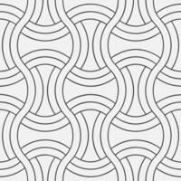 Seamless geometric pattern with curved lines and circular motifs vector
