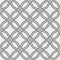 Seamless geometric pattern with overlapping circles forming flower shape vector