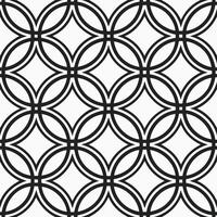 Seamless geometric pattern with interlocking circles design vector