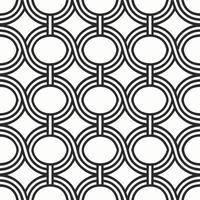 Seamless geometric pattern with interlocking circles and lines vector