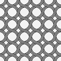 Abstract black and white interwoven circle pattern background vector