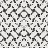 Seamless geometric pattern with arches in minimalist style vector