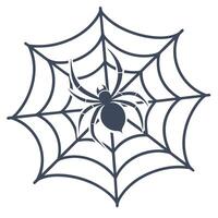 Isolated spider and web graphic illustration for halloween designs and scary concepts vector