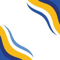 Abstract wavy border design in blue and yellow for presentation backgrounds or creative projects vector
