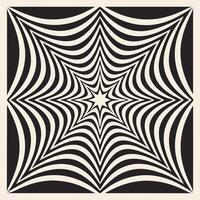 Abstract black and white optical illusion tunnel graphic background pattern vector