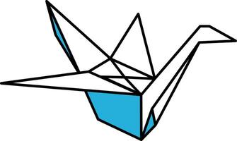 single icon of japanese paper crane vector