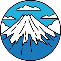 single icon of a Mount Fuji vector