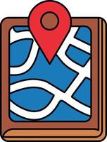 Map book with location pin vector