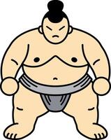 single icon of a Sumo wrestler vector