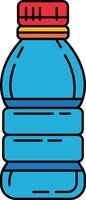 icon of A bottle of water with a red cap vector