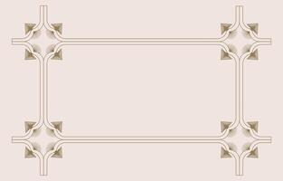 rectangle art deco frame background vector