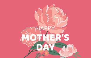 mother day background with carnations, leaf, daisy for horizontal design vector