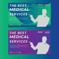 Gradient Medical Thumbnail for Your Live Broadcast vector