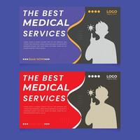 Minimal Medical Thumbnail for Your Live Broadcast vector