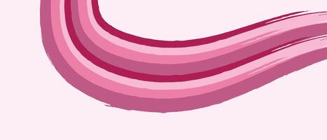 Soft abstract ribbon wave with warm pink, orange, and red hues flowing across pastel blush background for minimalist, artistic, and digital graphic applications vector