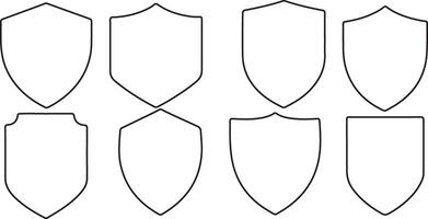 A set of shields for creating heraldic symbols of the family vector