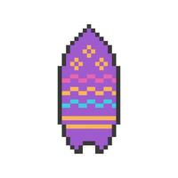 surfboard summer object pixel art vector