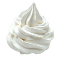 Vanilla soft serve swirl on transparent Background png