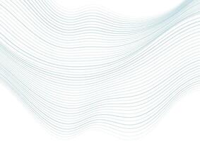 Blue white abstract minimal background with curved wavy lines vector