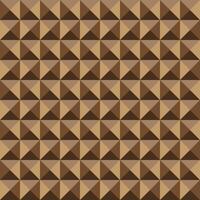 A seamless geometric pattern featuring rows of pyramids in alternating shades of brown. vector