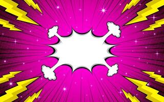 Pop art background. Comic pattern with speech bubbles. Halftone retro duotone banner. vector