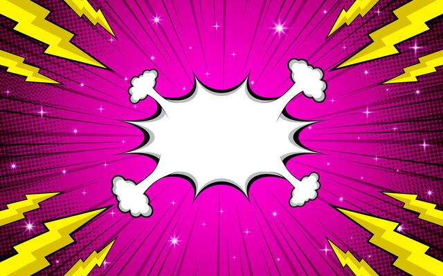 Pop art background. Comic pattern with speech bubbles. Halftone retro duotone banner.