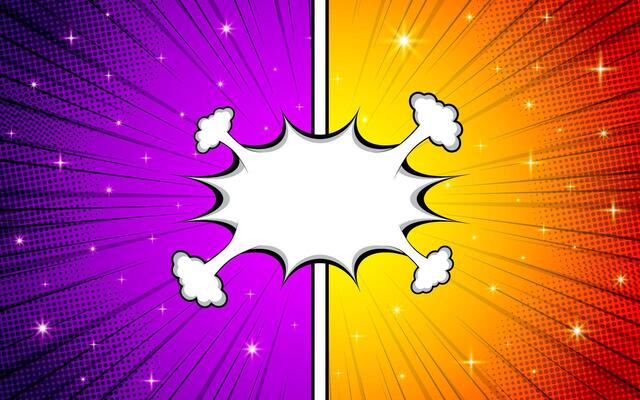 Versus VS, comic background, speech bubbles, illustration, you can place relevant content in the area.