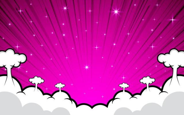 Comic abstract background with clouds