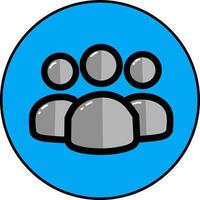 Group of People Icon Simple Flat Design Style vector