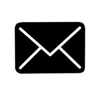 envelope icon with Glyph style for mail message email symbol vector